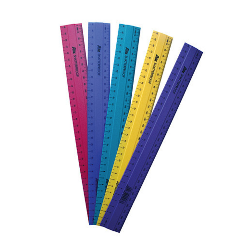 Pc Solid Shift Ruler Disa Shatterproof Ruler - 30cm (Assorted Solid Colours)