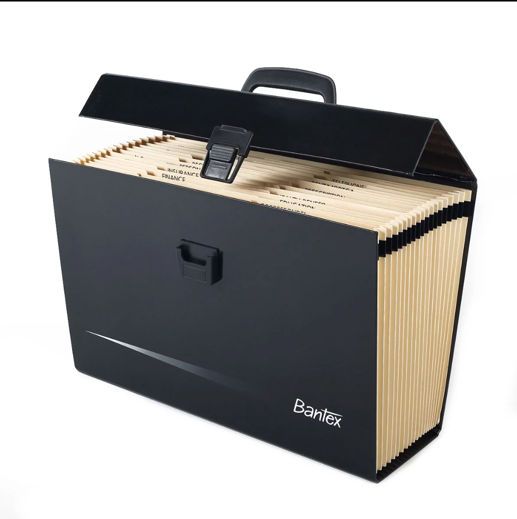 Bantex Management File BANTEX F/C RIGID CASE EXPANDING FILE 19 PARTITION ASSTD