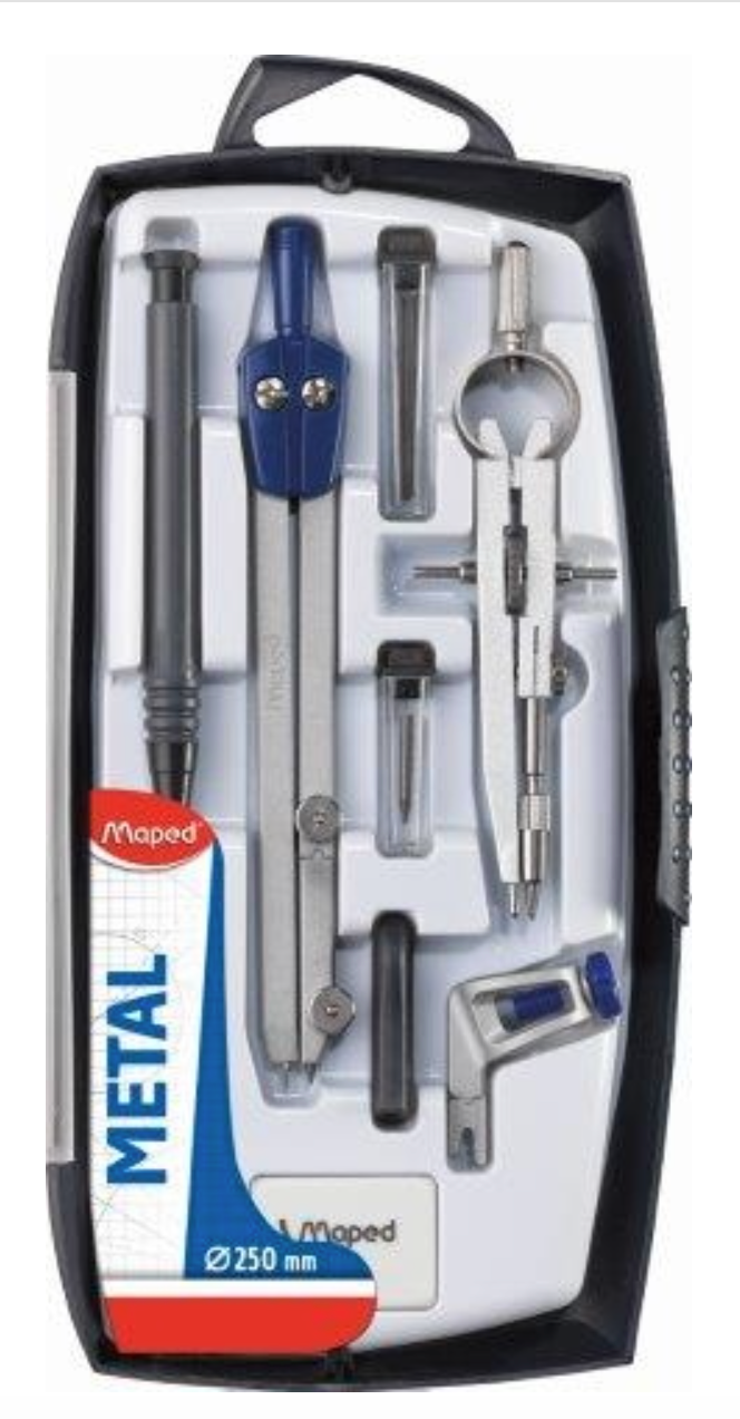 Maped Spring Compass MAPED Compass Metal Start 8 Piece
