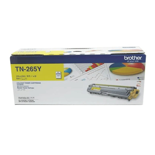 Brother TN-265Y Yellow Toner Cartridge 2,200 Pages Original Single-pack