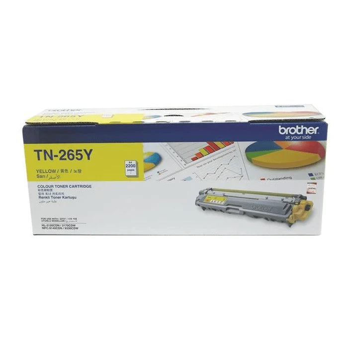 Brother TN-265Y Yellow Toner Cartridge 2,200 Pages Original Single-pack