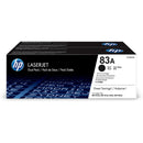 HP 83A Black Toner Cartridges 1,500 Pages Each Original CF283AF Dual-pack SKU: CF283AF